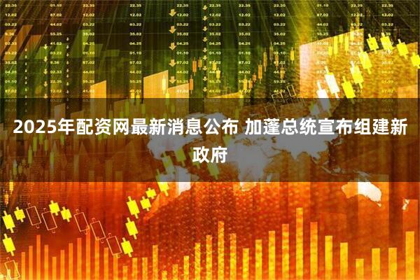 2025年配资网最新消息公布 加蓬总统宣布组建新政府
